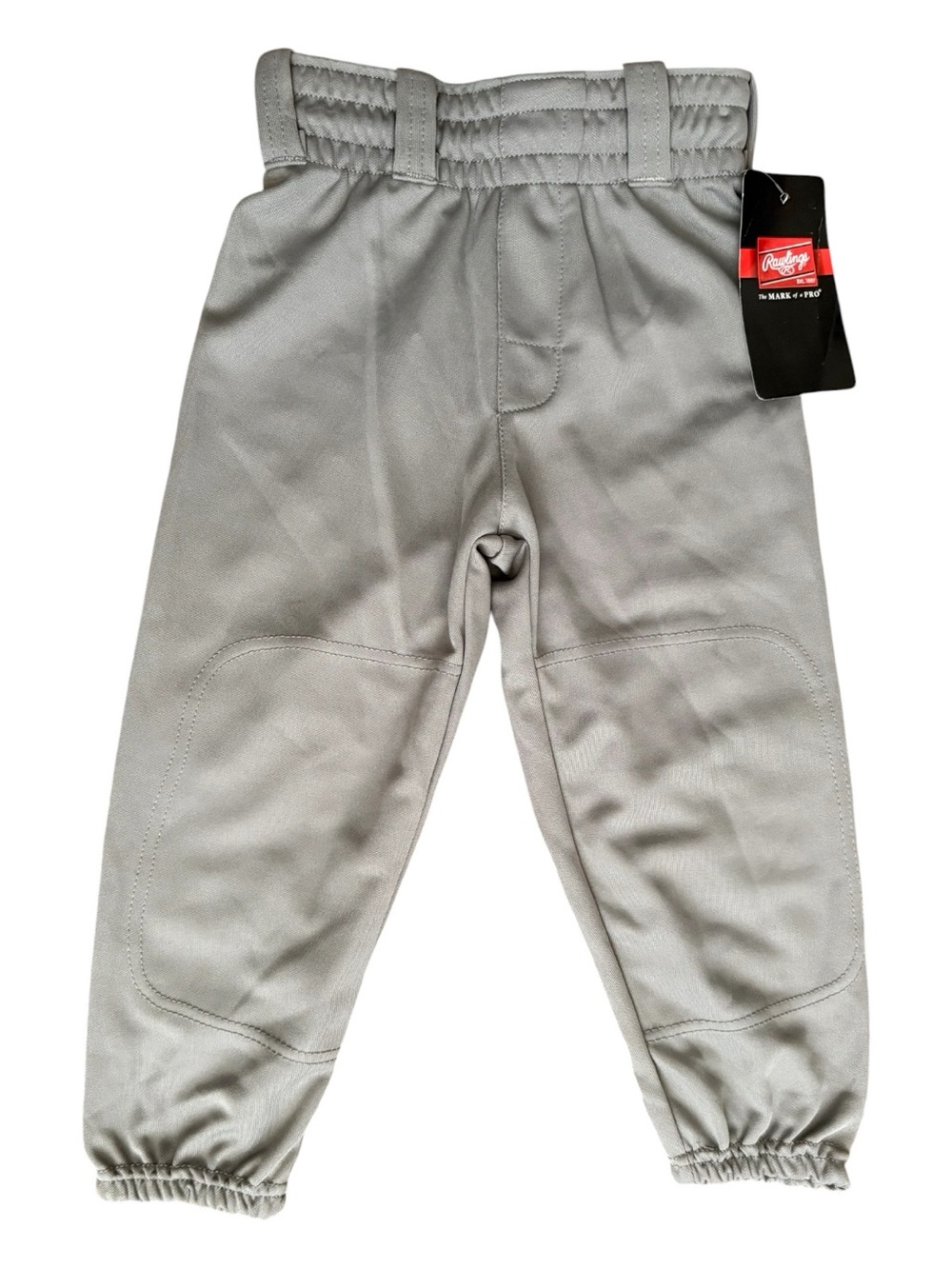 Rawlings Light Gray Kids Baseball Pants with Elastic Cuffs